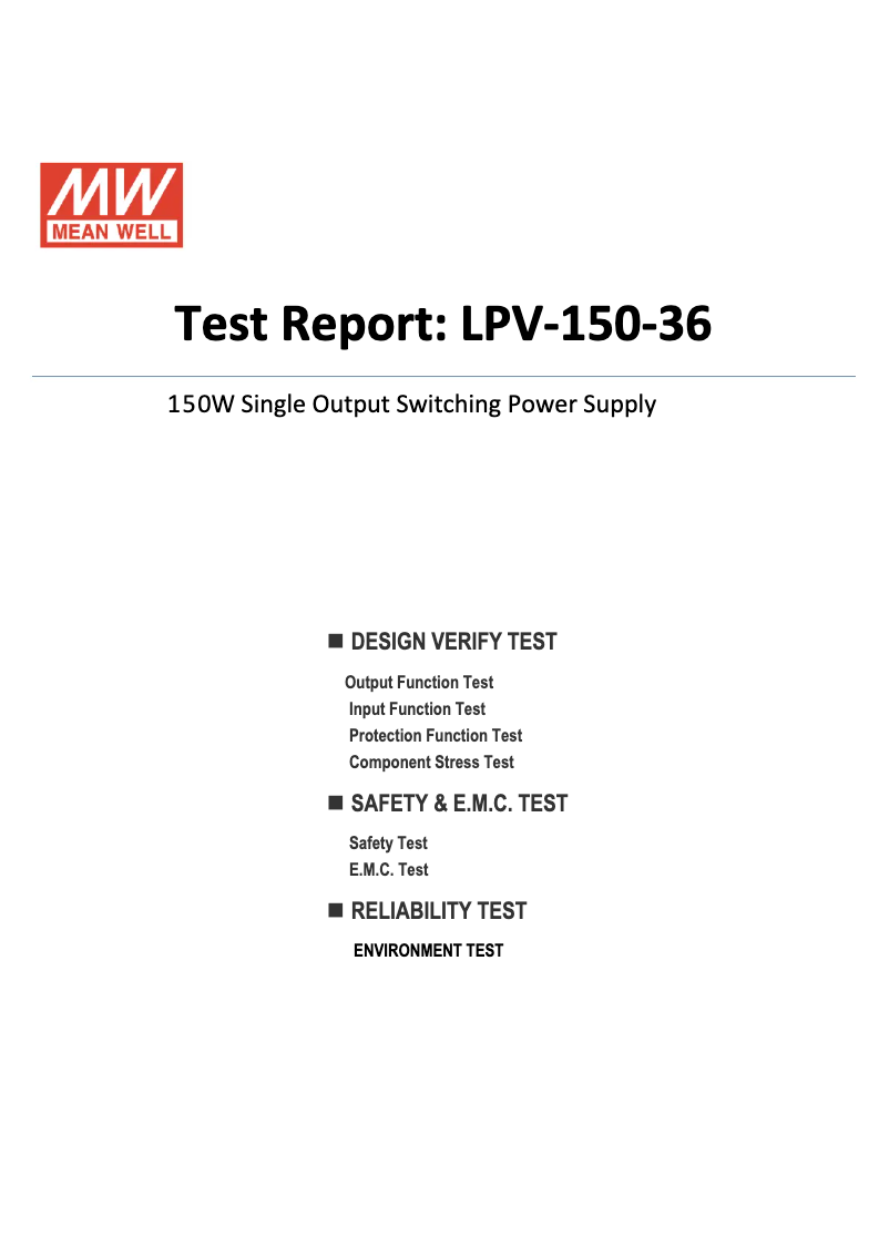 Image de la première page du manuel de l'appareil LPV-150-36