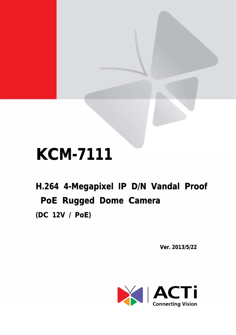 Image de la première page du manuel de l'appareil KCM-7111