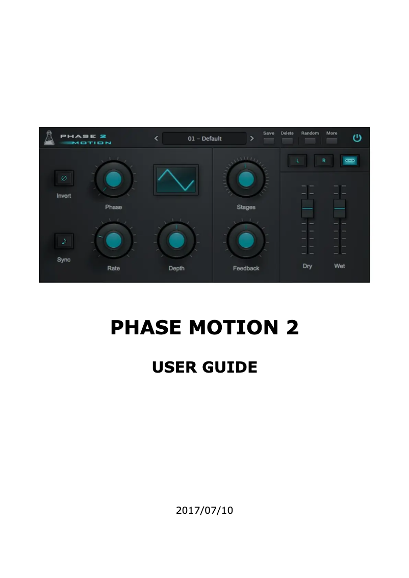 Page 1 de la notice Manuel utilisateur AudioThing Phase Motion 2