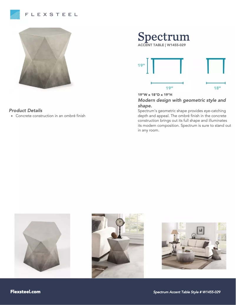 Page 1 de la notice Manuel utilisateur Flexsteel Spectrum W1455-029
