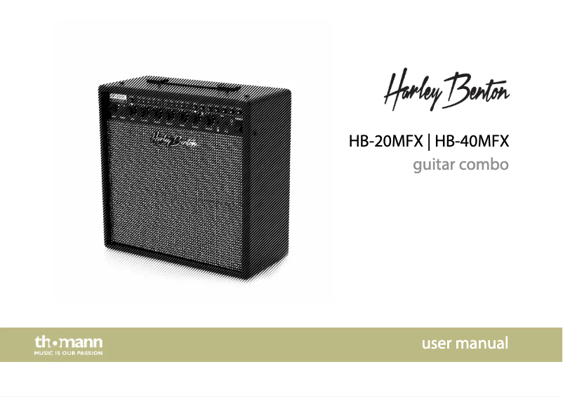 Page n°1 - Manuel utilisateur Harley Benton HB-40MFX