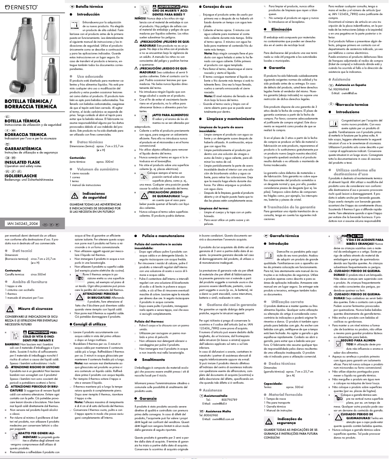 Page n°1 - Manuel utilisateur Ernesto IAN 327578