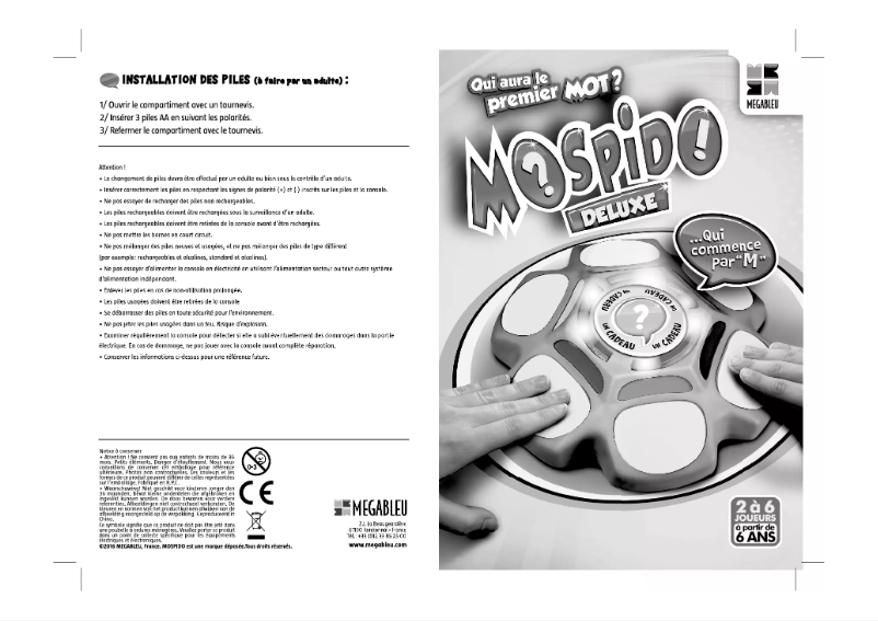 Image de la première page du manuel de l'appareil Mospido Deluxe