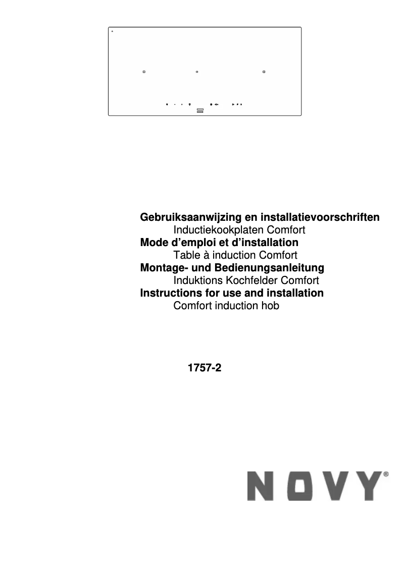 Page 1 de la notice Manuel utilisateur Novy Confort 1757