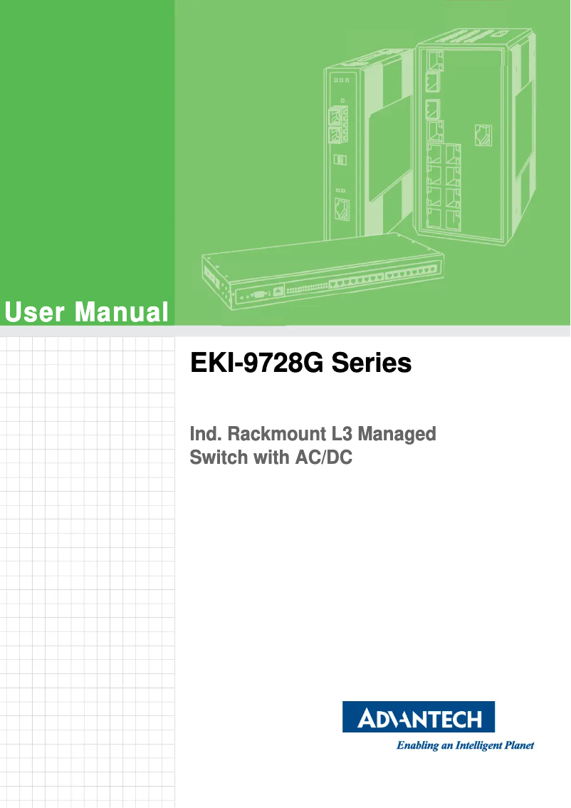 Page 1 de la notice Manuel utilisateur Advantech EKI-9728G-4X8CI-AE
