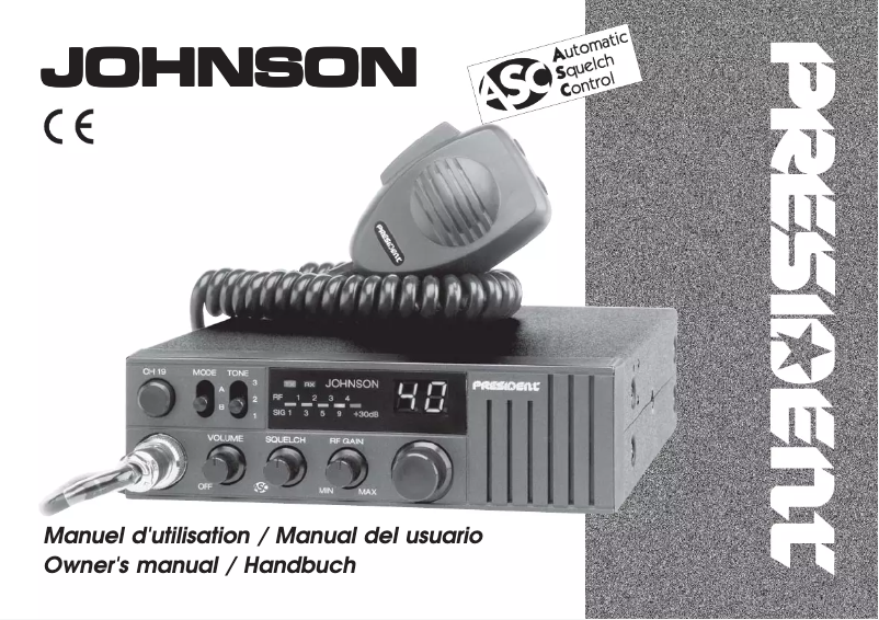 Page 1 of the manual User Manual President Johnson