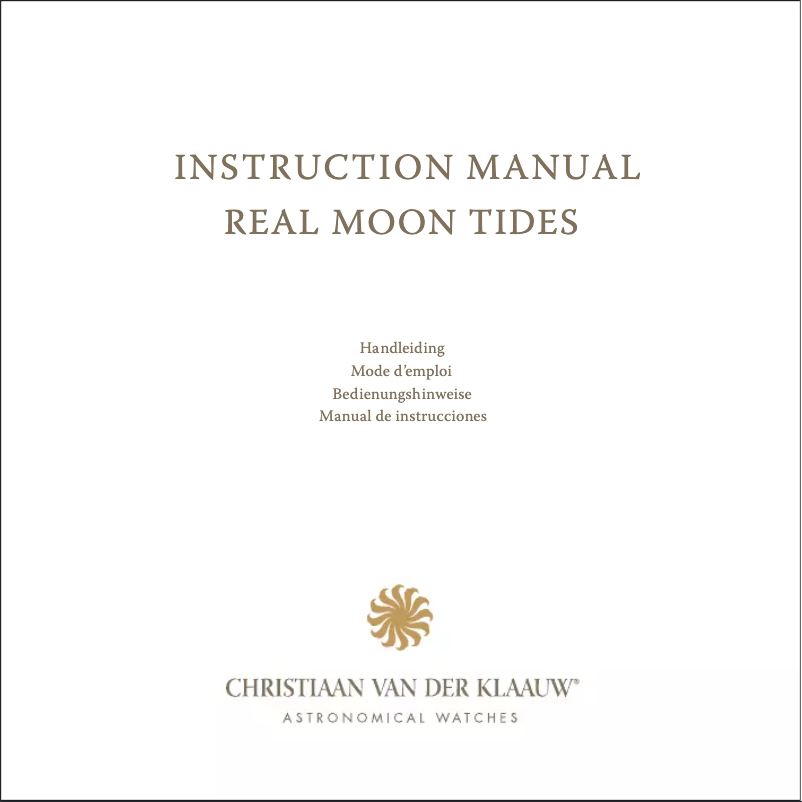 Página 1 del manual Manual de usuario Christiaan van der Klaauw Real Moon Tides CKRS3304