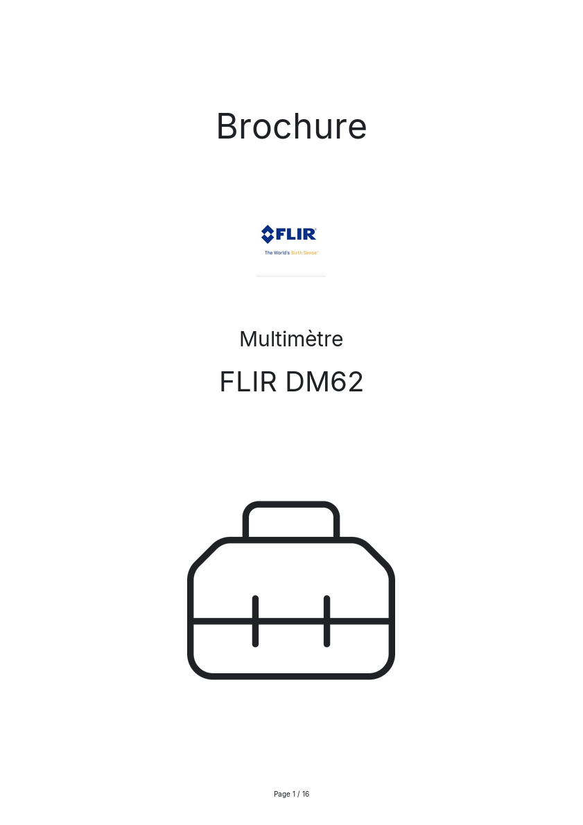 Image de la première page du manuel de l'appareil DM62