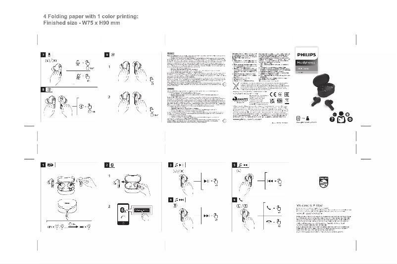 Page n°1 - Guide de démarrage rapide Philips TAT1108