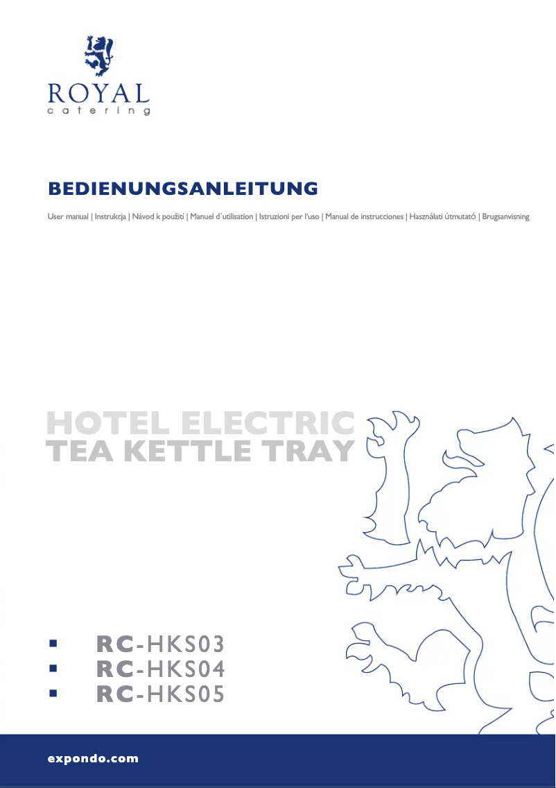 Page 1 de la notice Manuel utilisateur Royal Catering RC-HKS03