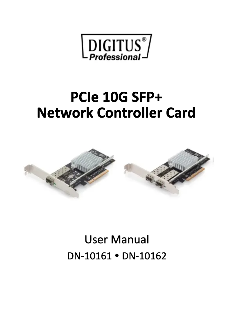 Page 1 de la notice Manuel utilisateur Digitus DN-10161