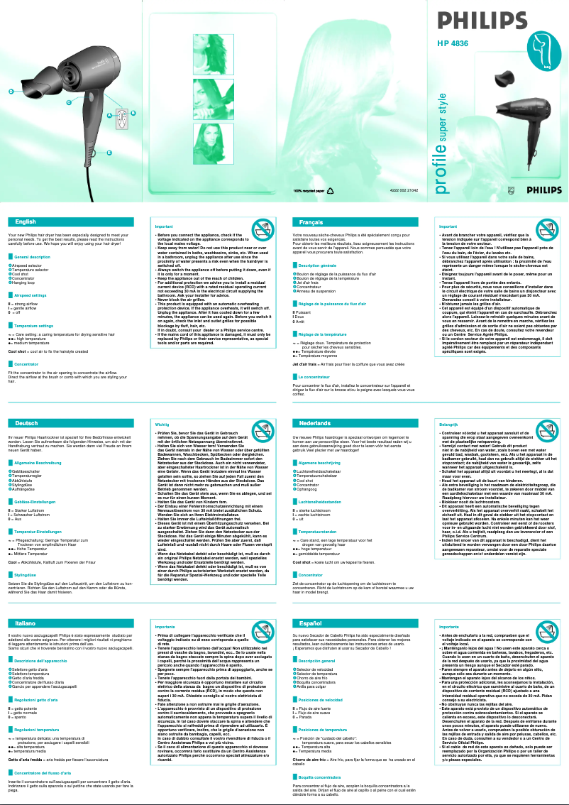 Image de la première page du manuel de l'appareil HP4836