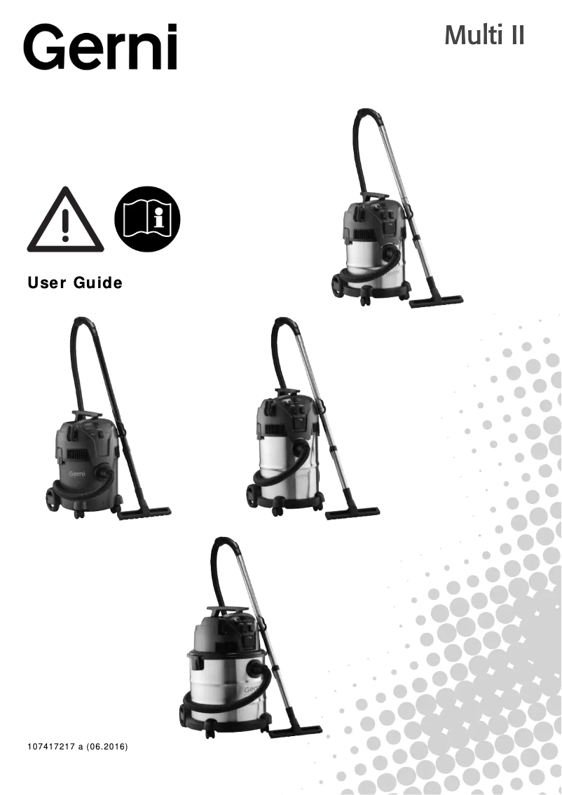 Page n°1 - Manuel utilisateur Gerni Multi II