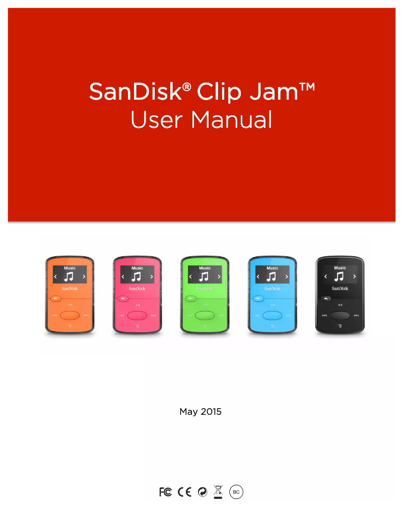 Page n°1 - Manuel utilisateur Sandisk Clip Jam