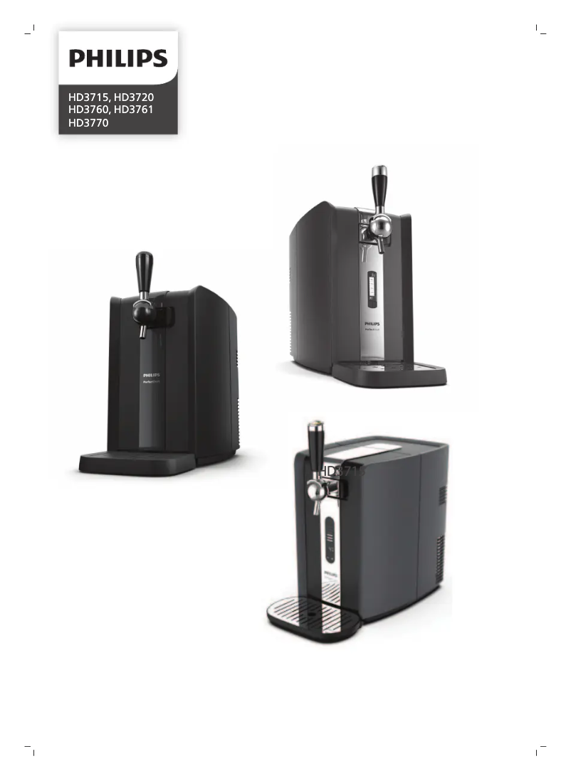 Page 1 of the manual Instruction Manual Philips PerfectDraft HD3720