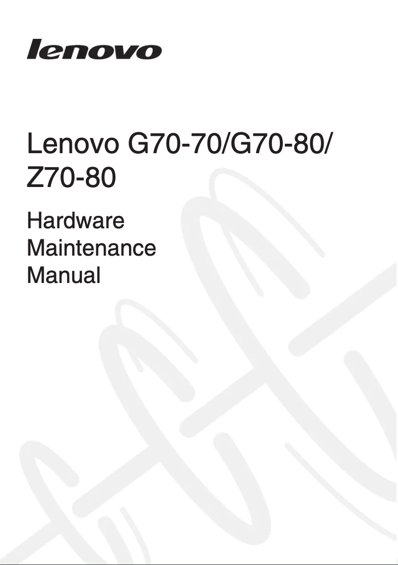 Page n°1 - Manuel utilisateur Lenovo IdeaPad G70-80