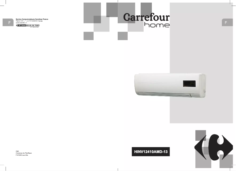 Page 1 de la notice Manuel utilisateur Carrefour Home HINV12410AMD-13