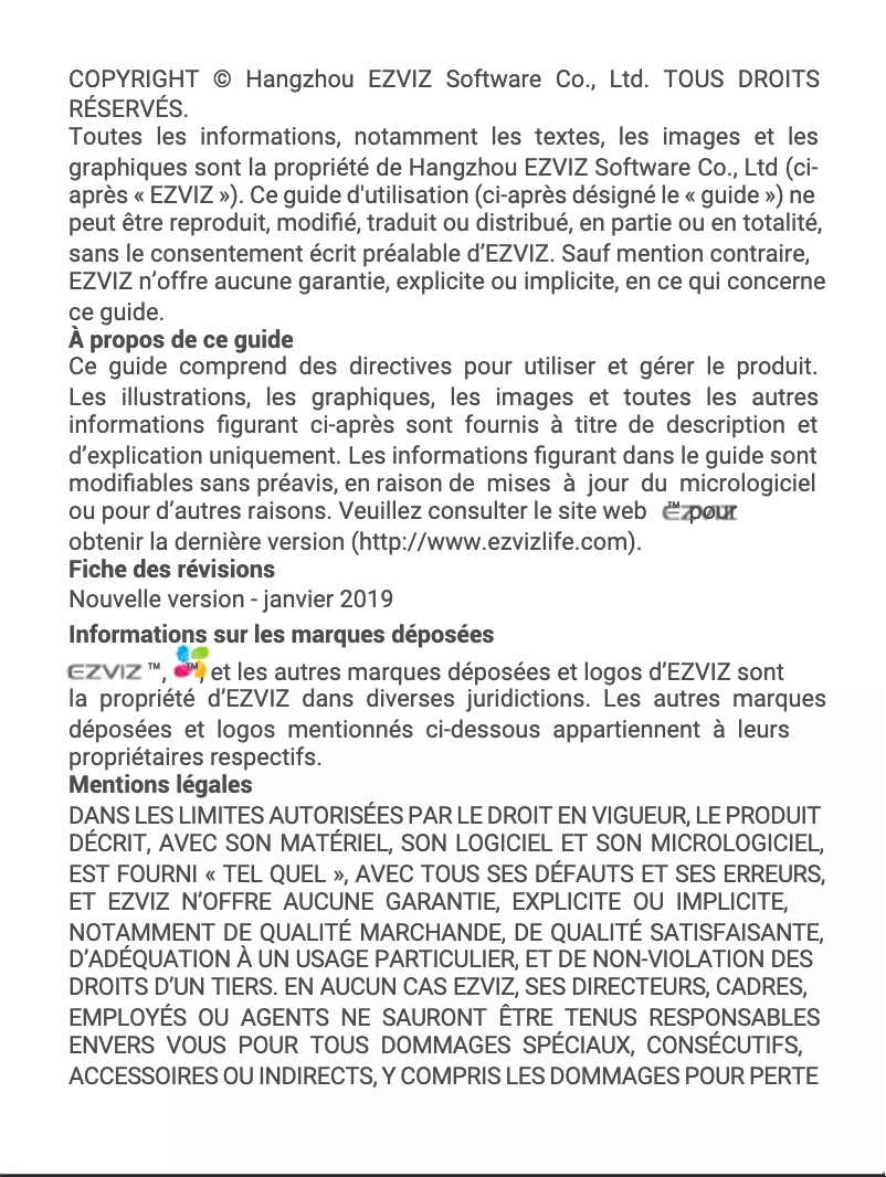 Page 1 of the manual User Manual EZVIZ C3W Color Night Vision