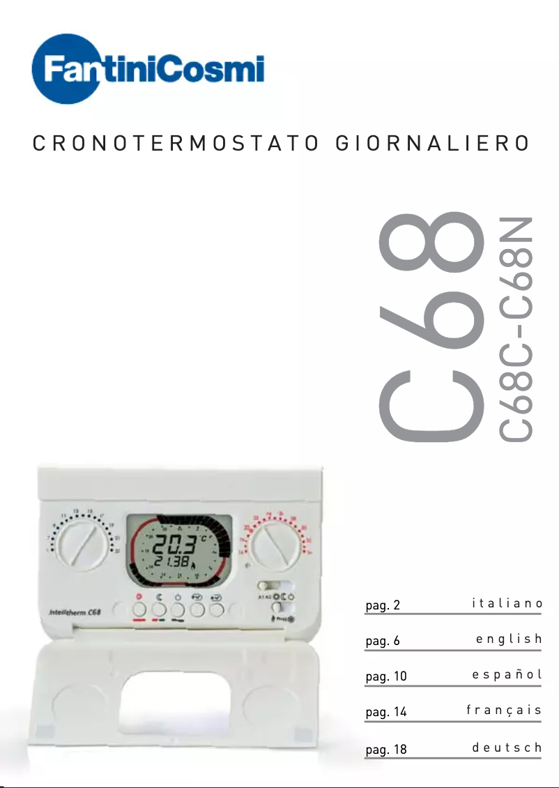 Page 1 de la notice Manuel utilisateur Fantini Cosmi IntelliTherm C68