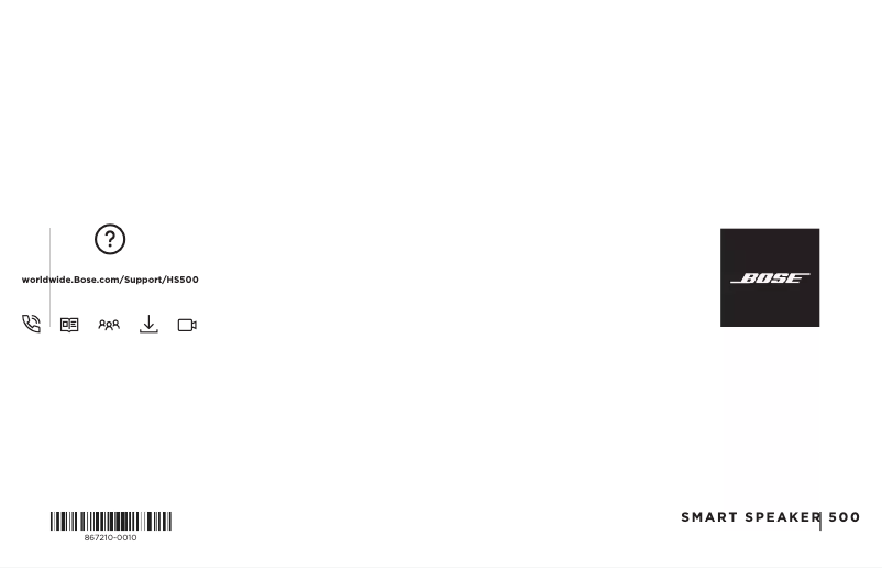 Page 1 de la notice Guide d'installation Bose Smart Speaker 500