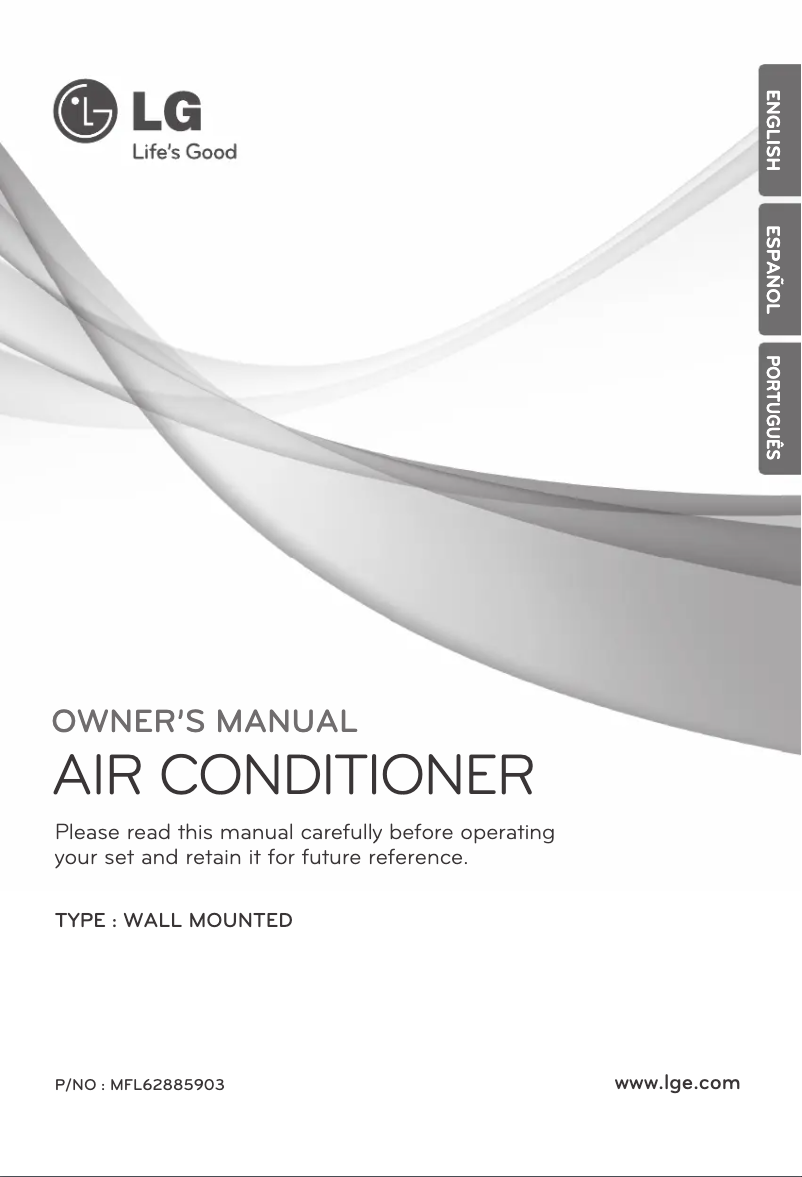 Page 1 de la notice Manuel utilisateur LG ASNW092HDW0