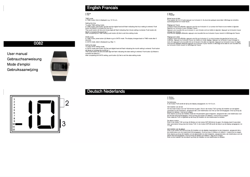 Page n°1 - Manuel utilisateur Davis 0082