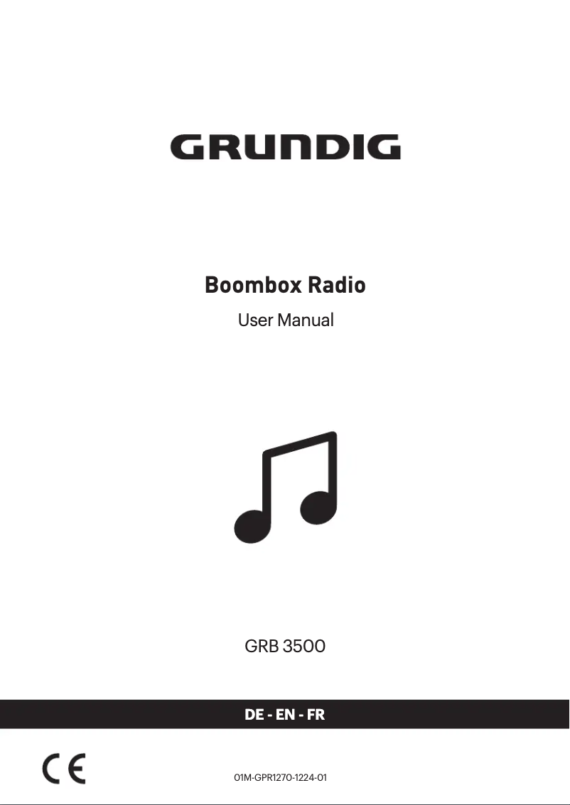 Página 1 del manual Manual de usuario Grundig GRB 3500