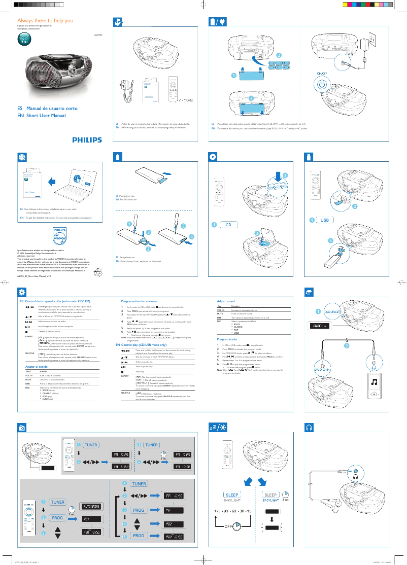 Image de la première page du manuel de l'appareil AZ783