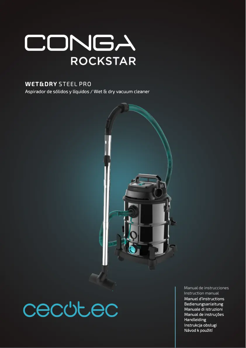 Page 1 de la notice Manuel utilisateur Cecotec Conga Rockstar Wet & Dry Steel Pro