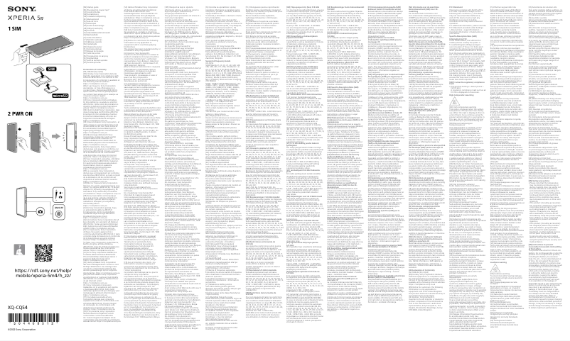 Page 1 de la notice Guide de démarrage rapide Sony Xperia 5 IV