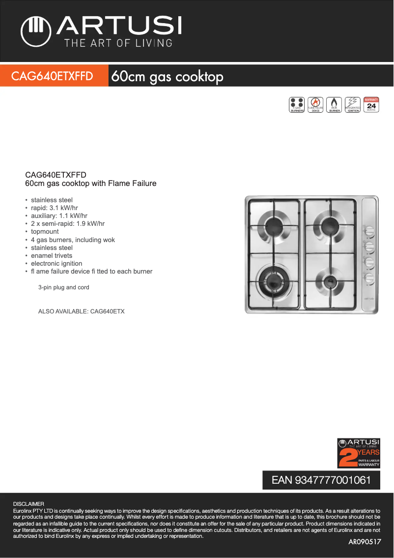 Imagen de la primera página del manual del dispositivo CAG640ETX