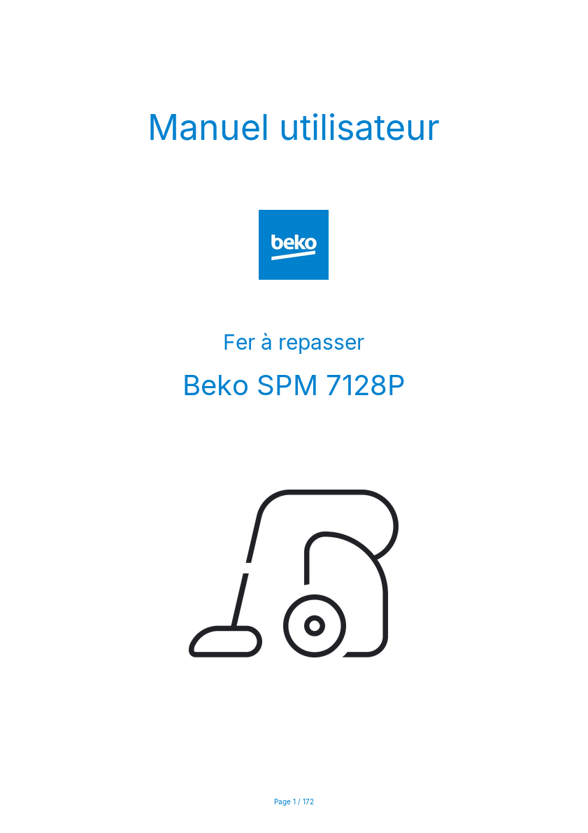 Image de la première page du manuel de l'appareil SPM 7128P
