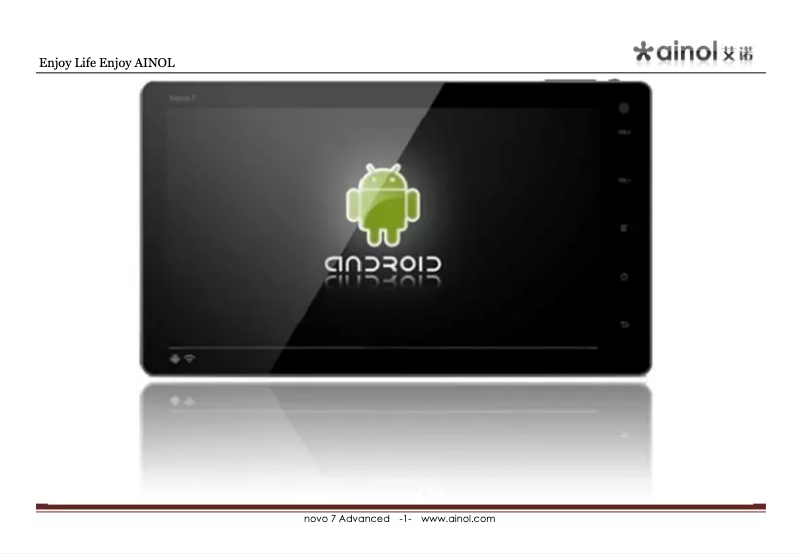 Image de la première page du manuel de l'appareil NOVO 7