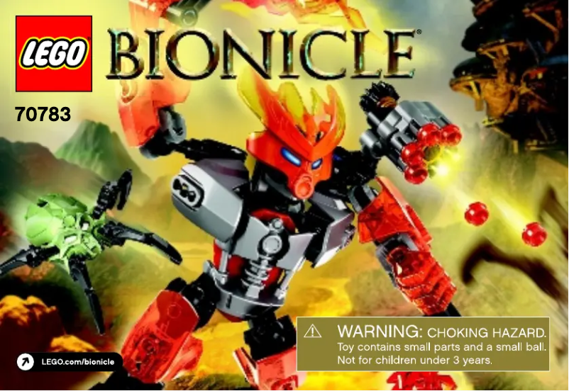 Page 1 de la notice Manuel utilisateur Lego Bionicle 70783