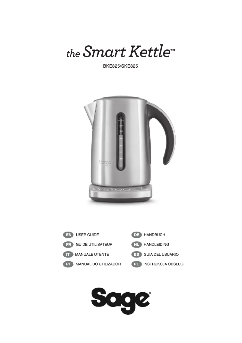 Page 1 of the manual User Manual Sage the Smart Kettle SKE825