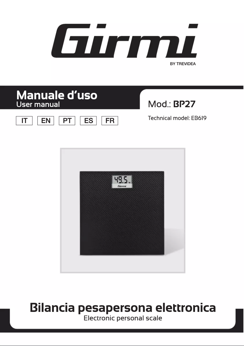 Image de la première page du manuel de l'appareil BP27