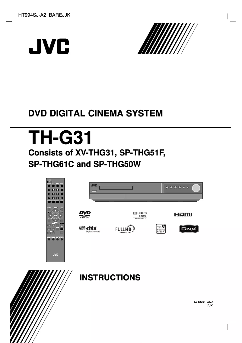 Image de la première page du manuel de l'appareil TH-G31UX