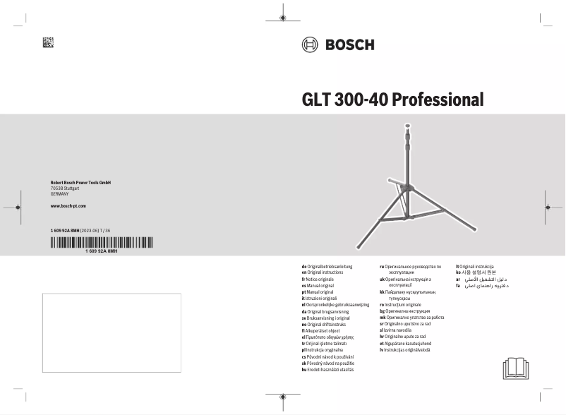 Page 1 de la notice Manuel utilisateur Bosch GLT 300-40 Professional