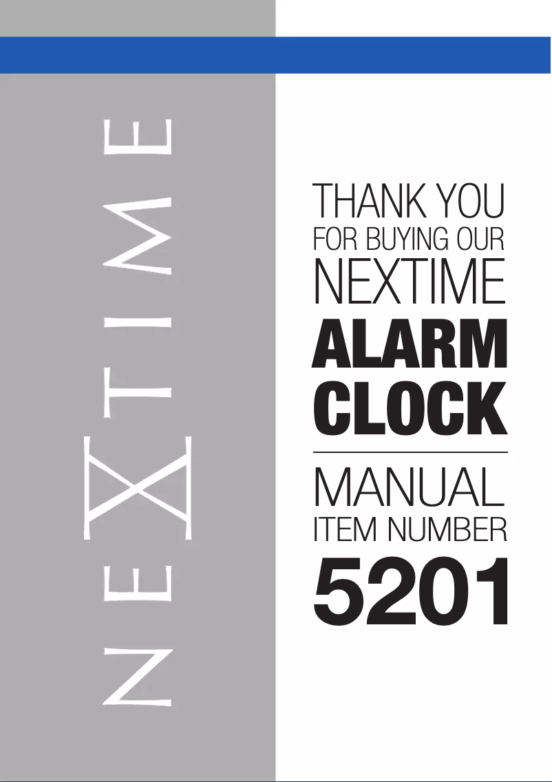 Page n°1 - Manuel utilisateur NeXtime 5201ZW