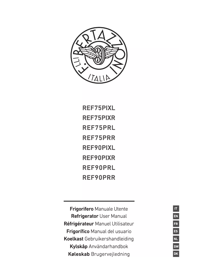 Page 1 de la notice Manuel utilisateur Bertazzoni REF75PIXR