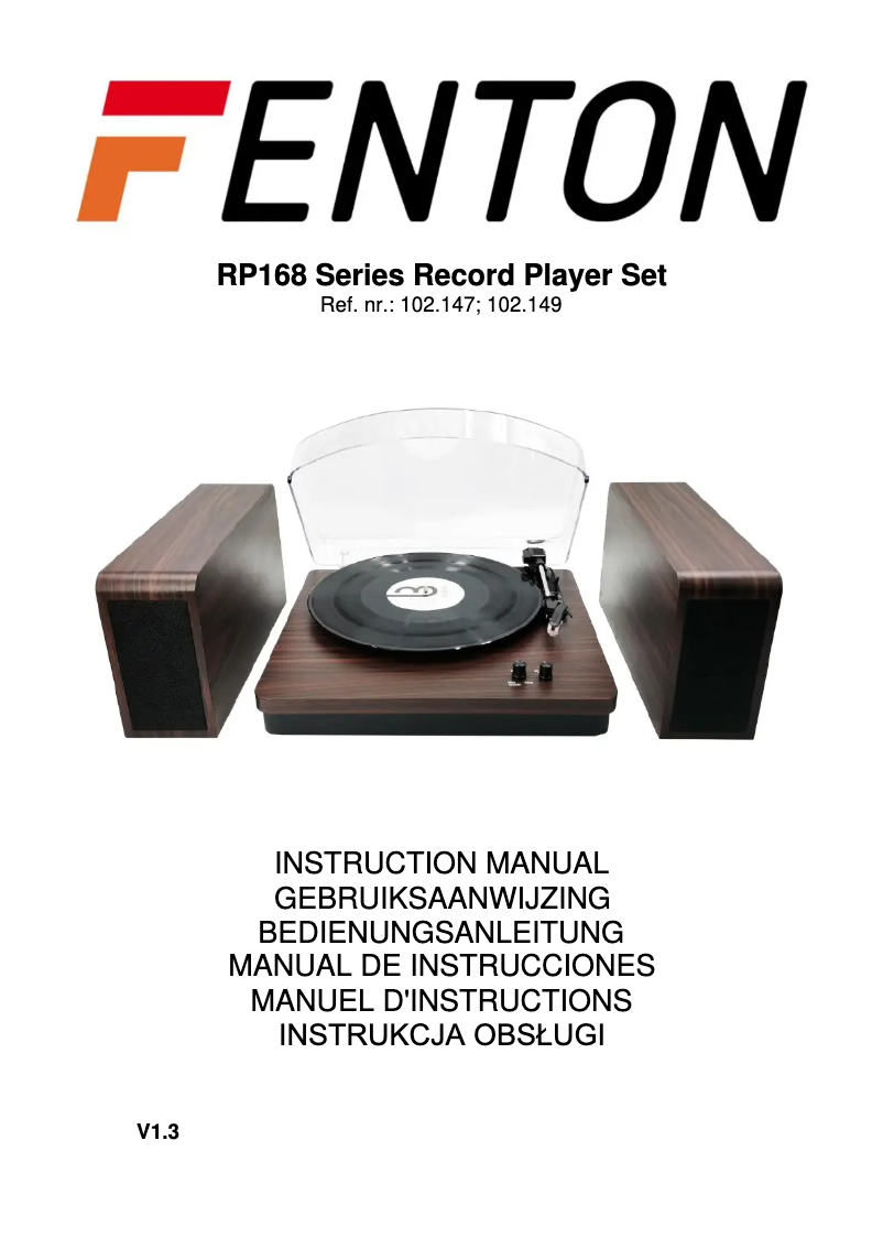 Page n°1 - Manuel utilisateur Fenton RP168W
