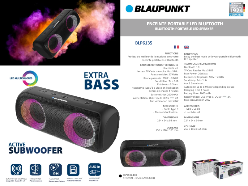 Página 1 del manual Manual de usuario Blaupunkt BLP6135