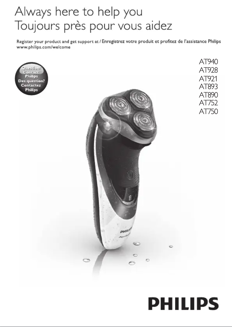 Página 1 del manual Manual de usuario Philips AquaTouch AT753