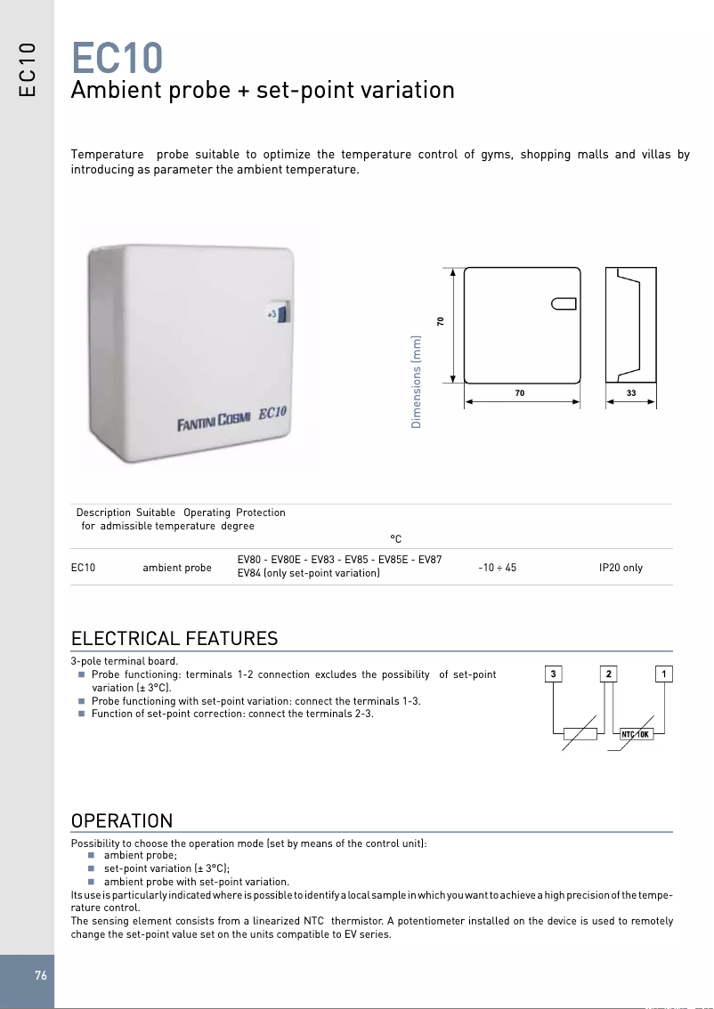 Image de la première page du manuel de l'appareil EC10