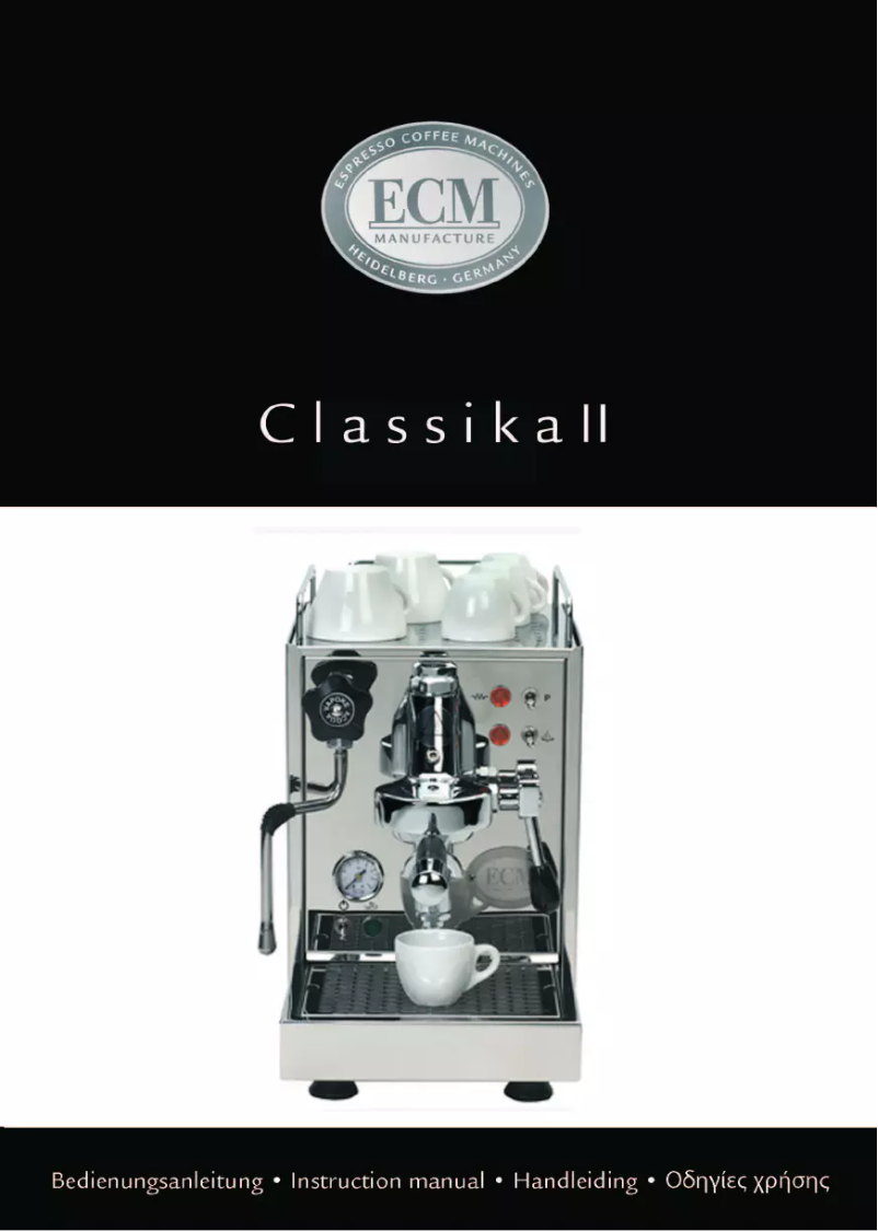 Page n°1 - Manuel utilisateur ECM Classika