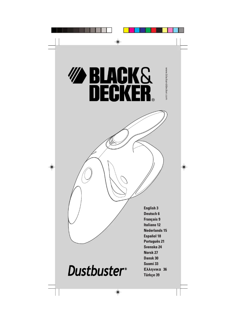 Page 1 de la notice Manuel utilisateur Black & Decker Dustbuster V3603