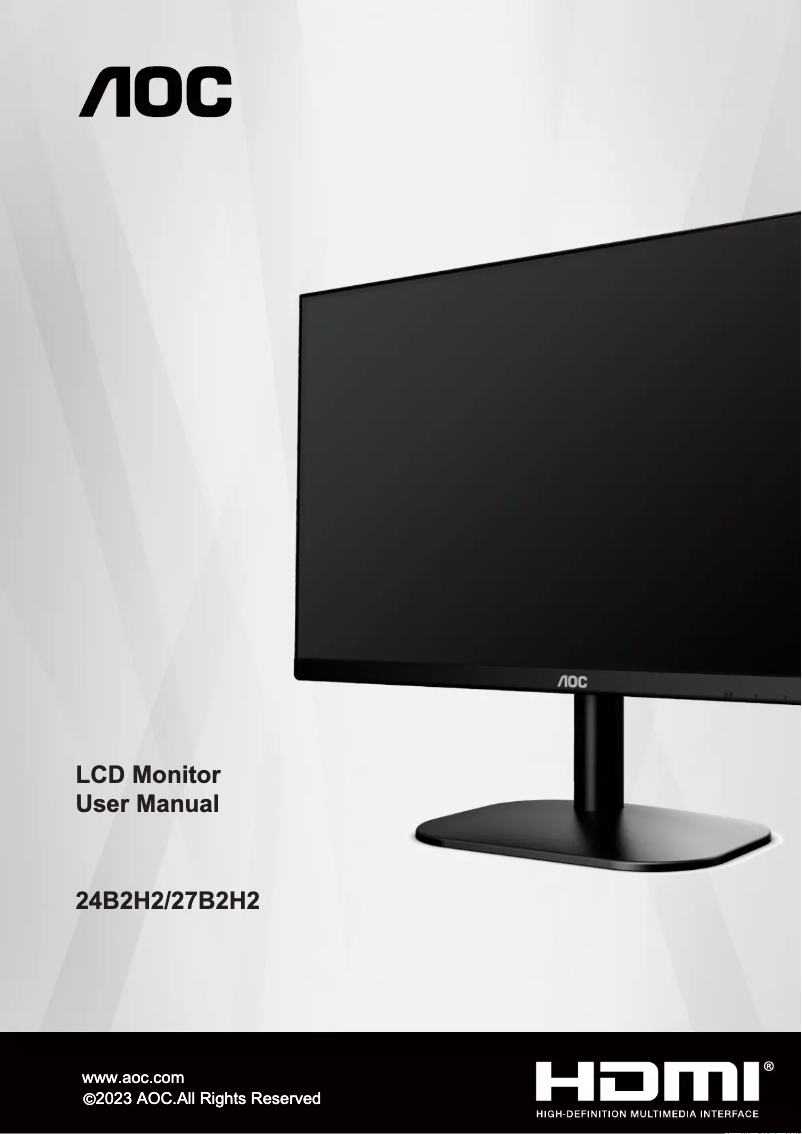 Page 1 de la notice Manuel utilisateur AOC 27B2H2