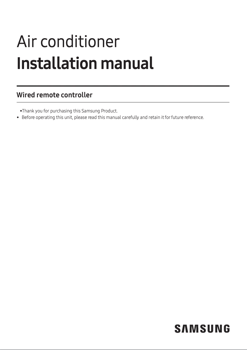 Page 1 de la notice Guide d'installation Samsung MWR-WG00KN