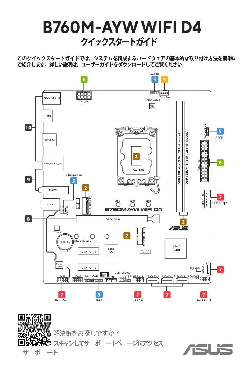 Image de la première page du manuel de l'appareil B760M-AYW WIFI D4