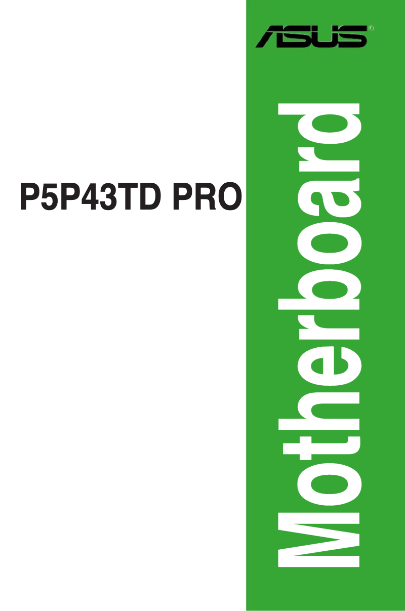 Page 1 de la notice Manuel utilisateur Asus P5P43TD PRO